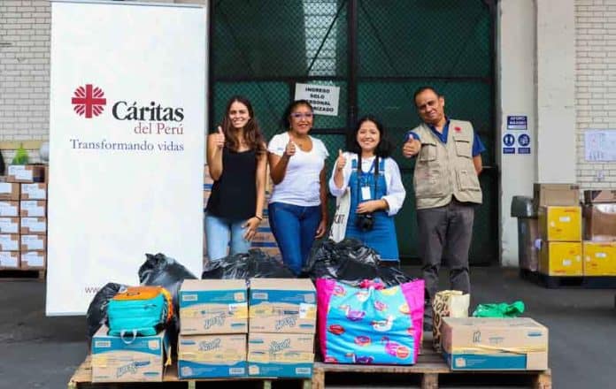 San Martín contratistas Generales donan a Caritas del Perú